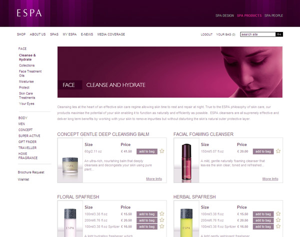 ESPA Shopping Experience