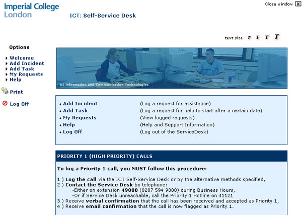Imperial College Service Desk